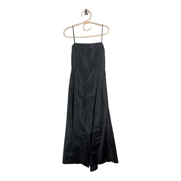 Laundry Black Bow Low Back Ruched Twist Evening Occassion Maxi by Shelli Segal - Picture 2 of 15